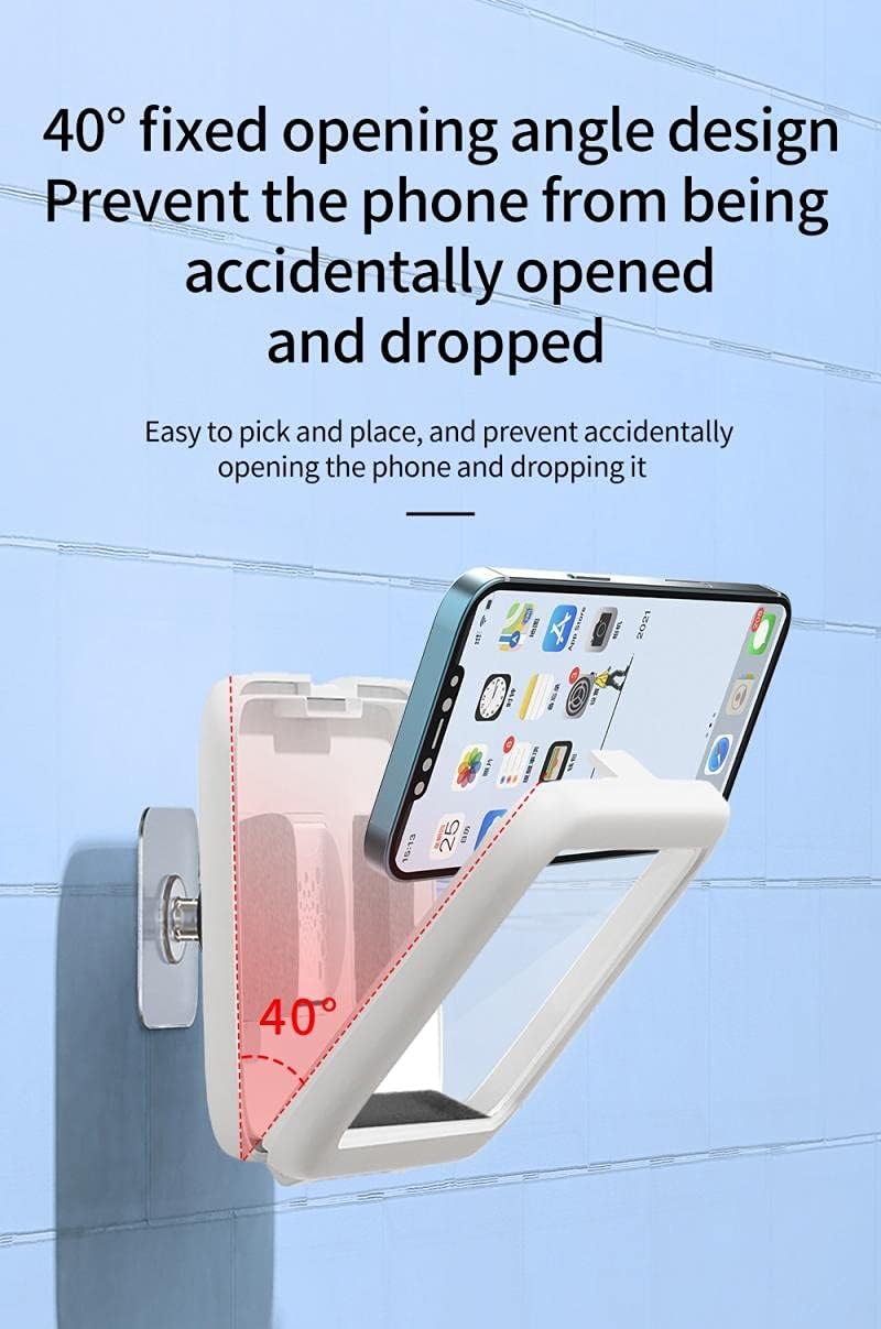 Bathroom Waterproof Mobile Phone Box Self-Adhesive Holder Touch Screen Home Wall Shell Shower Sealing Storage