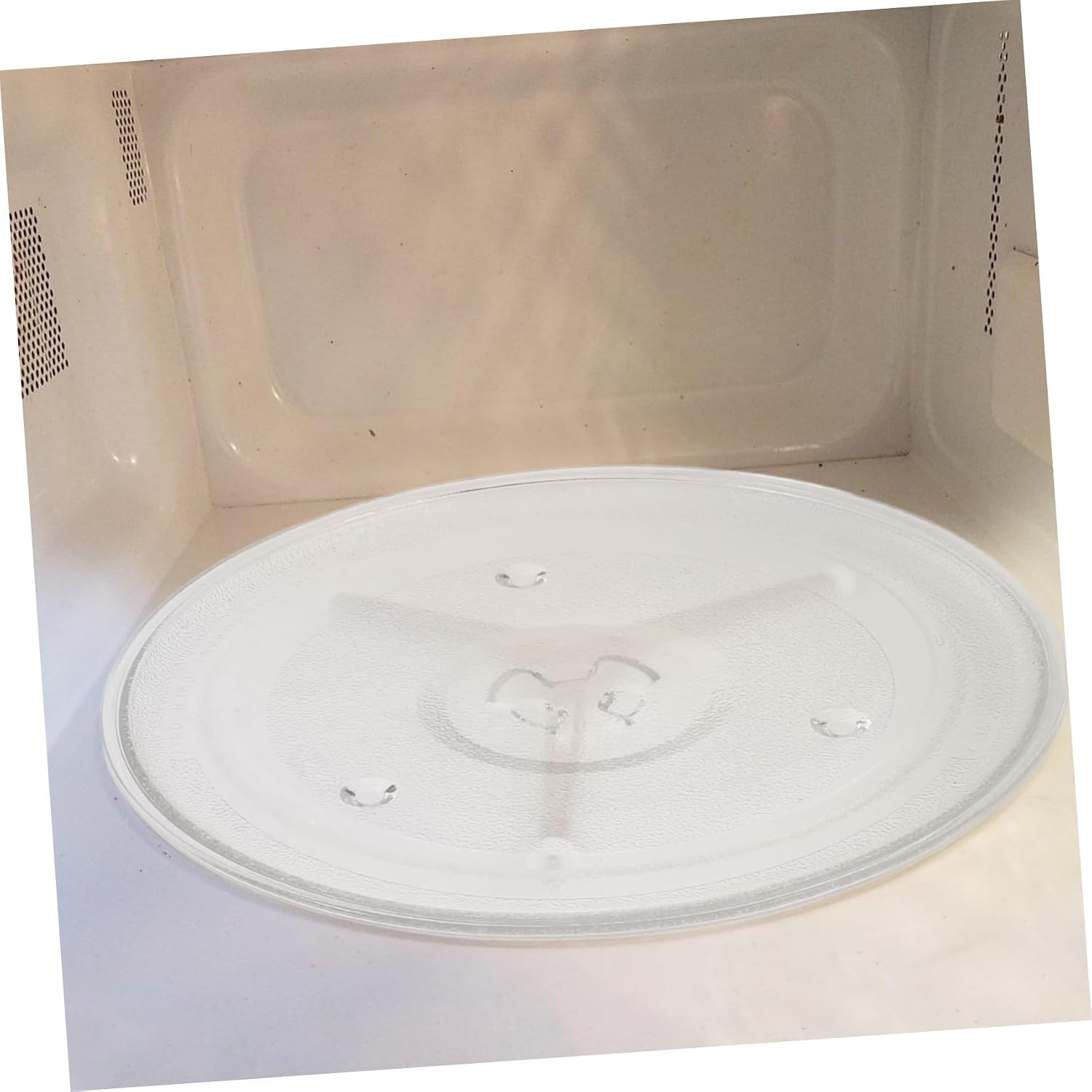 Balacoo 2PCS Universal Microwave Turntable Glass Plate Replacement Tray Compatible Most Microwaves Sturdy Oven Glass Turntable Easy to Clean