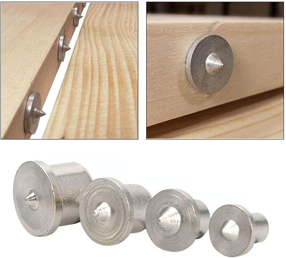 8pcs Dowel Pin Center, Woodworking Alignment Tool Points Marker Drill Center, 6/8/10/13 mm Dowel Drill Center Points Pin Set(Hollow)