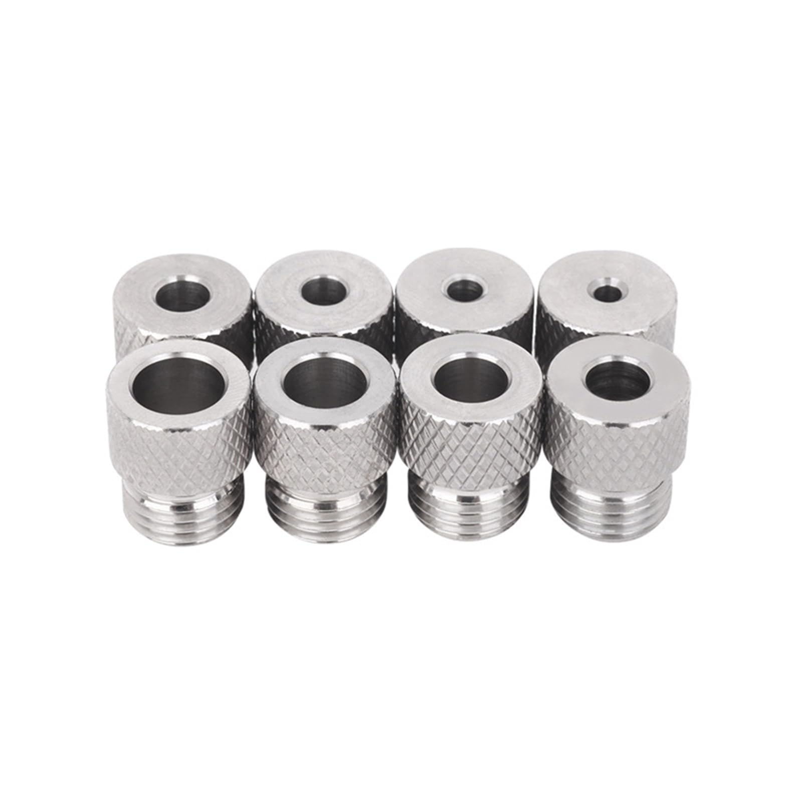 LIUZIKUN 8Pcs Stainless Steel Drill Bushings Set With 3-10mm Inner Diameters M14x1.5 Threads For Precise Drilling Secure Grip