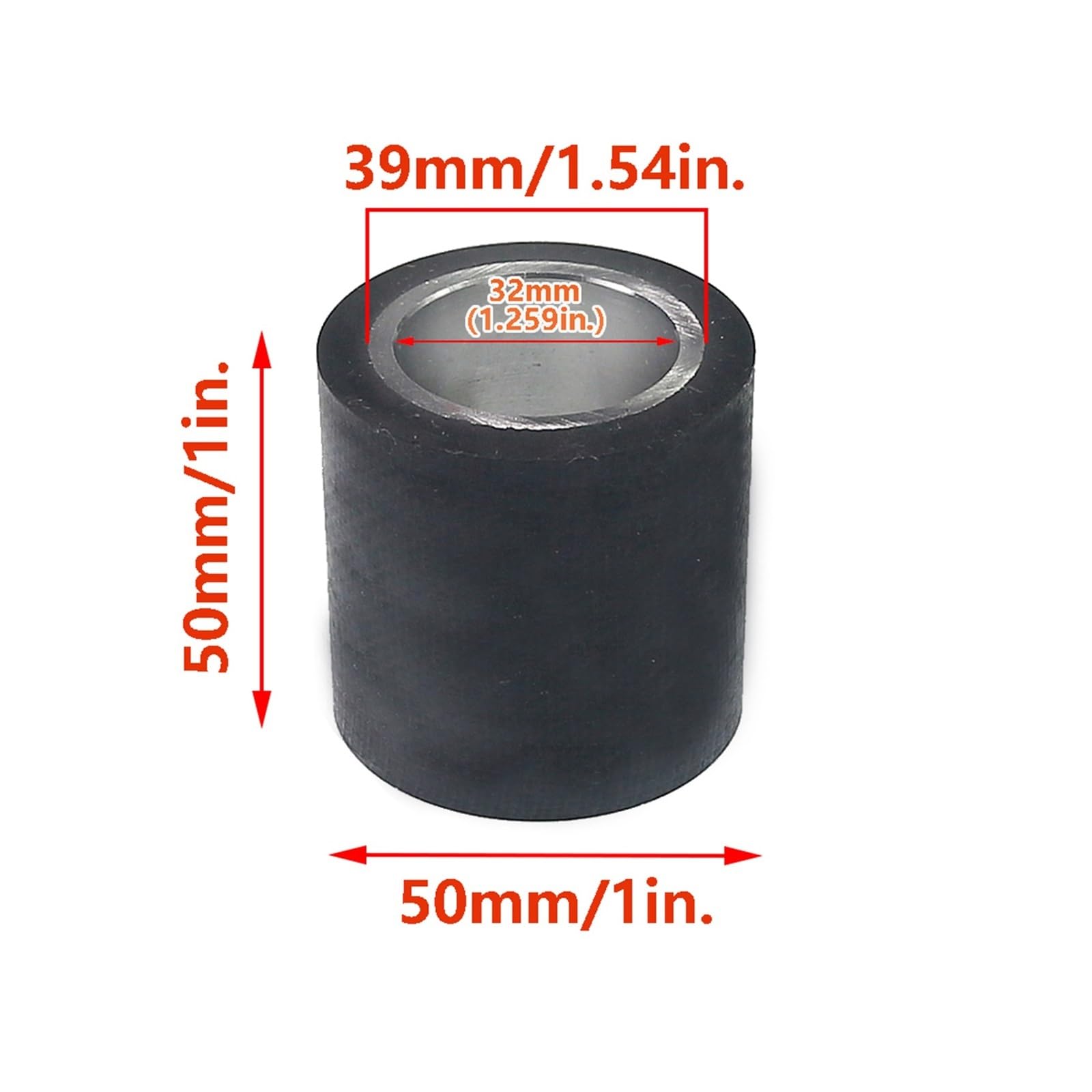 Rueda de contacto goma 50x50mm, 1 Uds., for amoladora correa fabricación 2x72 pulgadas(ID 32mm)