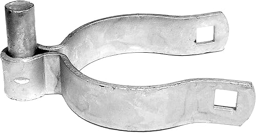 Miniatura 37 de Bisagra de poste de puerta de valla de enlace de cadena de 2-3/8 pulgadas, uso para poste/tubería de 2-3/8 pulgadas de diámetro exterior, bisagra