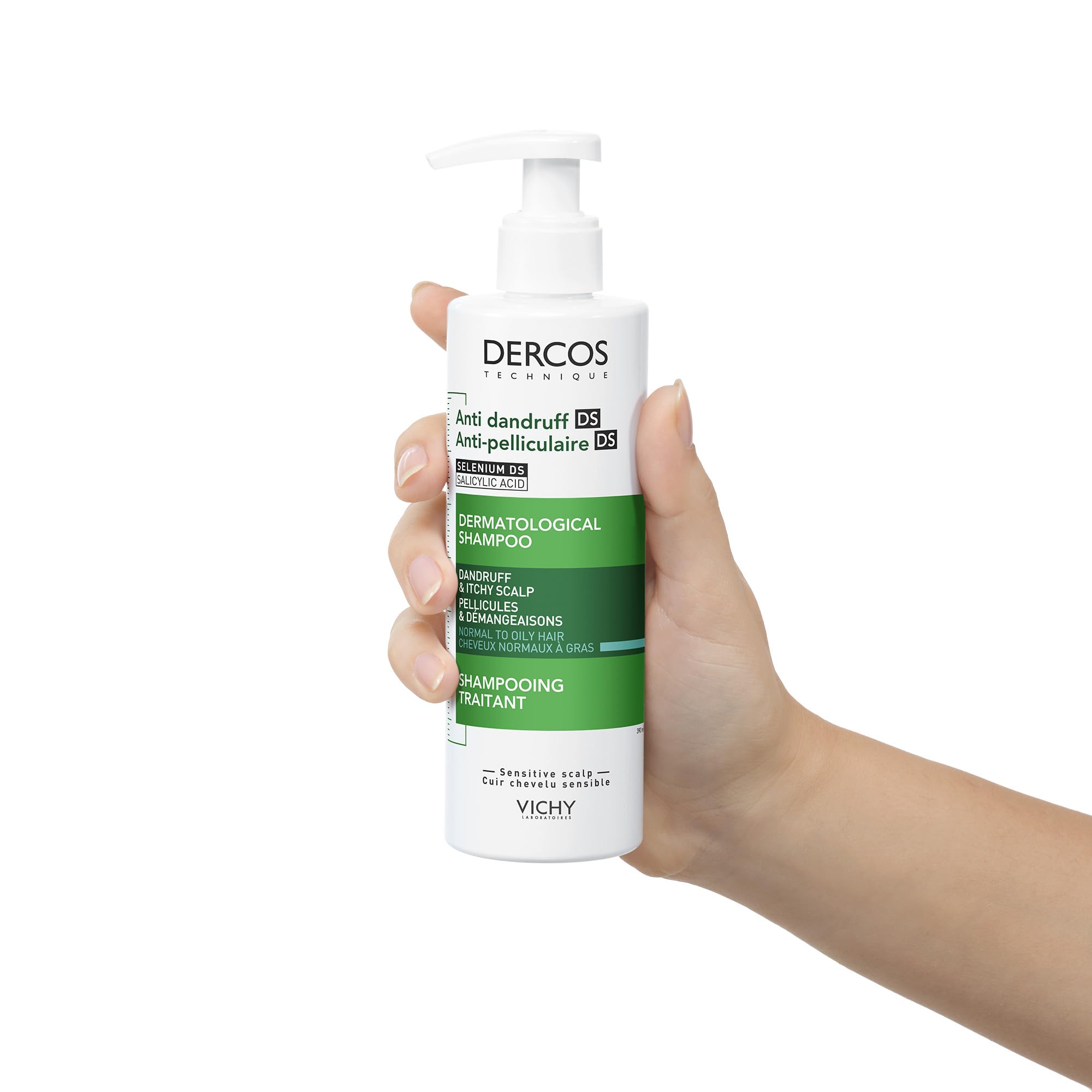 Vichy Dercos, Shampoo Anti-Forfora DS, Per Capelli da Normali a Grassi, Azione Riequilibrante, Effetto Anti-Ricomparsa, Arricchito con Disolfuro di Selenio e Acido Salicilico