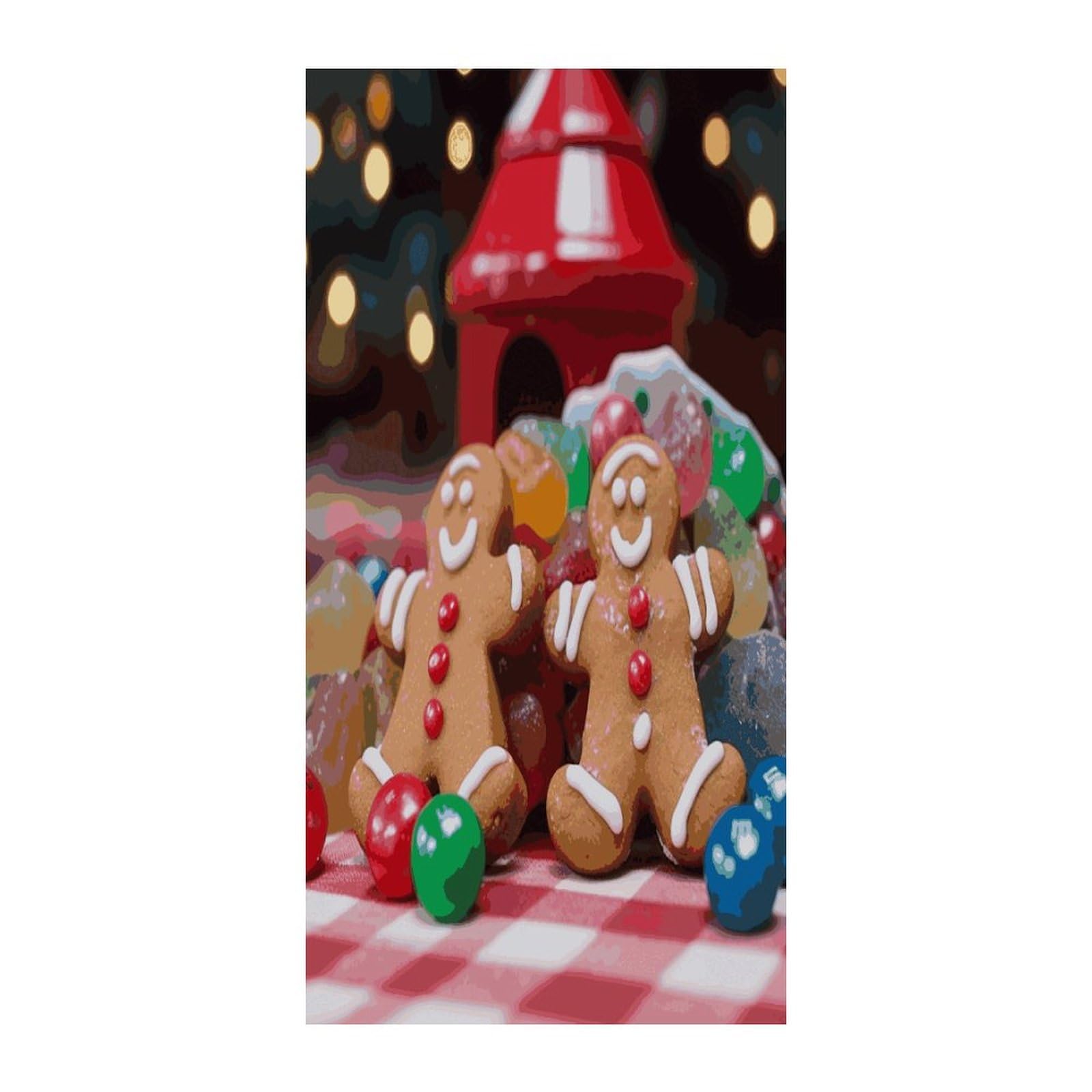 Fekiloot Style Gingerbread Man Candy Door Curtain Room Divider Curtains