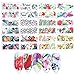 Produktbild LINVINC Fingernägel Nagelsticker Set Für Mädchen - 3D Design Maniküre Tipps Abziehbild Dekorationen 12 Stück/1 Blatt Nägel Art Sticker Decals