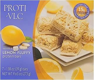 PROTIFIT - Low Calorie Snack Bar for Healthy Diets, High Protein, 15g Protein, Low Carb, Low Sugar, Ideal Protein Compatible, 7 Servings Per Box (Lemon Fluffy)