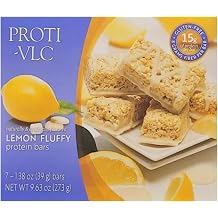 PROTIFIT - Low Calorie Snack Bar for Healthy Diets, High Protein, 15g Protein, Low Carb, Low Sugar, Ideal Protein Compatible, 7 Servings Per Box Lemon Fluffy