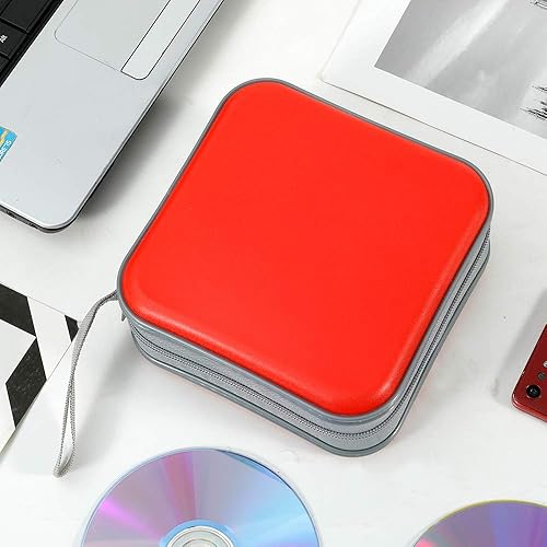 Miniatura 5 de Jalisiol Funda para CD, CDDVD, 40 capacidades, funda protectora para CD y VCD, organizador de almacenamiento, cuaderno, álbum y cartera para el