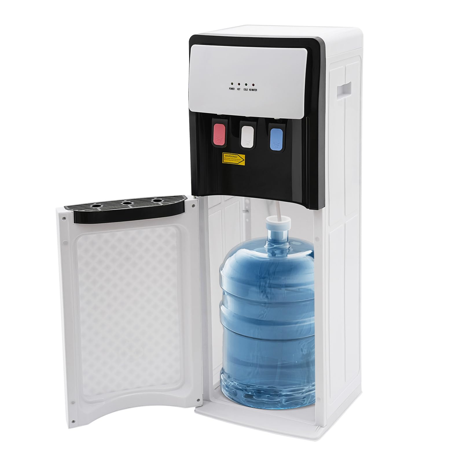 Bottom Loading Water Cooler Dispenser for 5 Gallon Bottles 110V Hot and Cold Water Dispenser 3 or 5 Gallon Water Dispenser Bottom-Mounted 3 Temperature Settings for Home, Office (White)