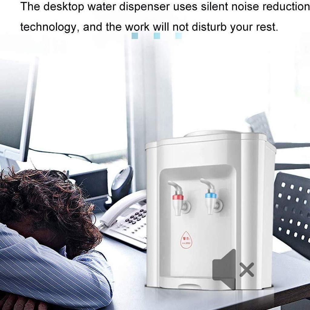 HMTE Encimera de dispensador de Agua pequeña Blanca, Mini dispensadores de Agua fría y Caliente de Carga Superior silenciosos, dispensador de Enfriador de Agua para el hogar energía