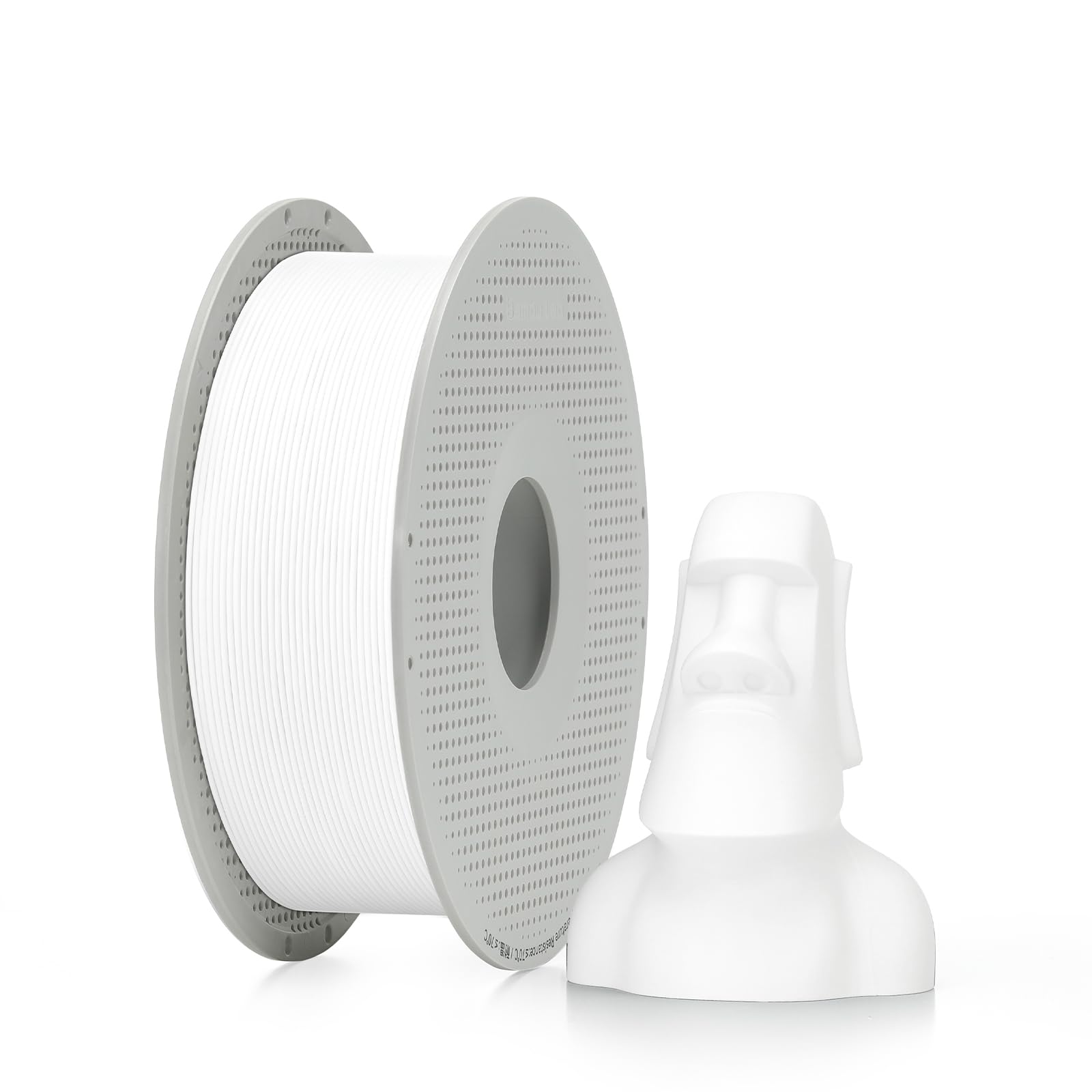 Bambu Lab PLA Matte Filament Ivory White (with Spool), 1.751.75mm +/- 0.03mm, Matte Surface Texture, Biodegradable (1KG)