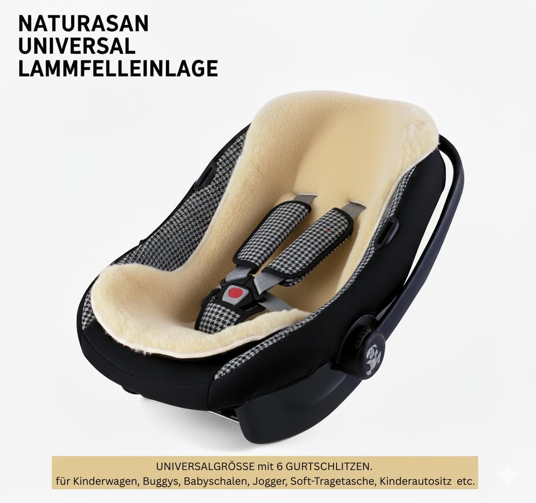 Naturasan Kinderwagen-Einlage echt Lammfell, Baby Lammfell-Auflage,  Sitzeinlage, Universalgre fr Kinderwagen, Buggy, ca 74 x 35 cm, warmes  echtes medizinsches Schaffell, Liner-02 : Amazon.de: Baby