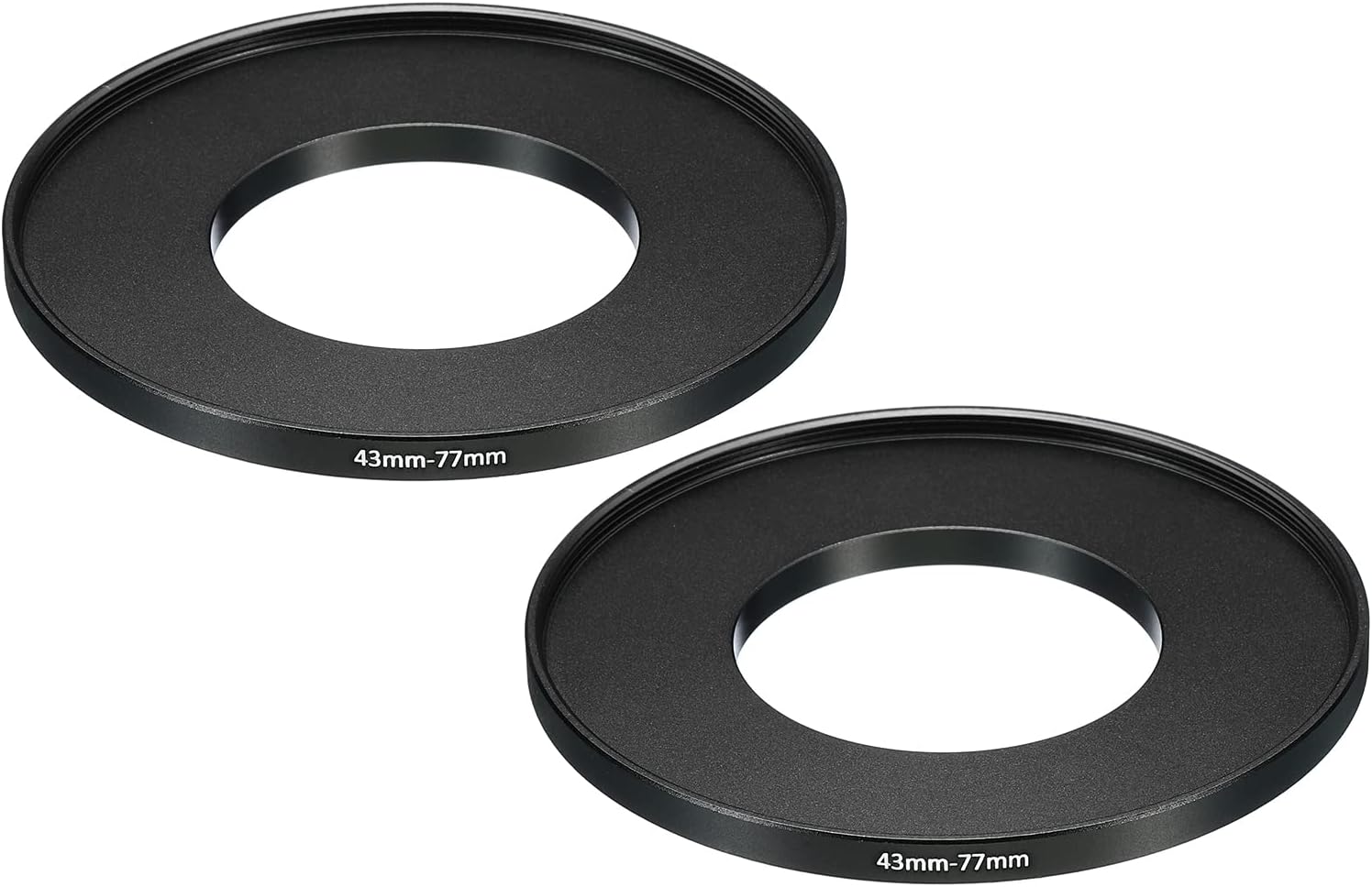PATIKIL 43mm77mm Metal Step Up Ring, 2 Pack Camera Lens