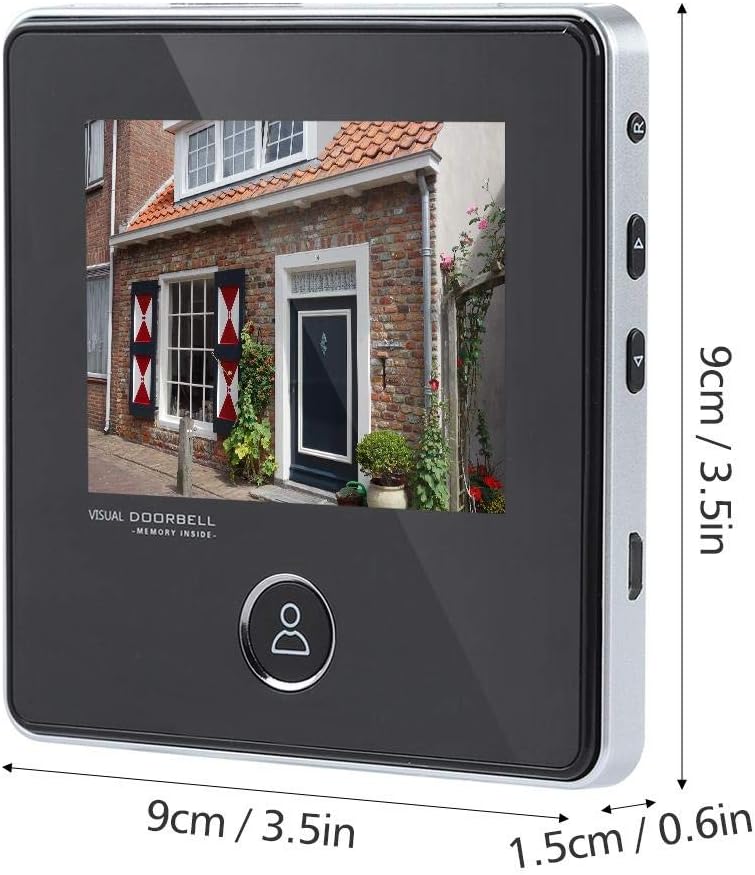 Sonew Door Viewer Peephole, Video Doorbell Digital Door Peephole Viewer Door Camera Monitor with 3MP, 90° Wide Angle, IR Night Vision for Home Office Hotel