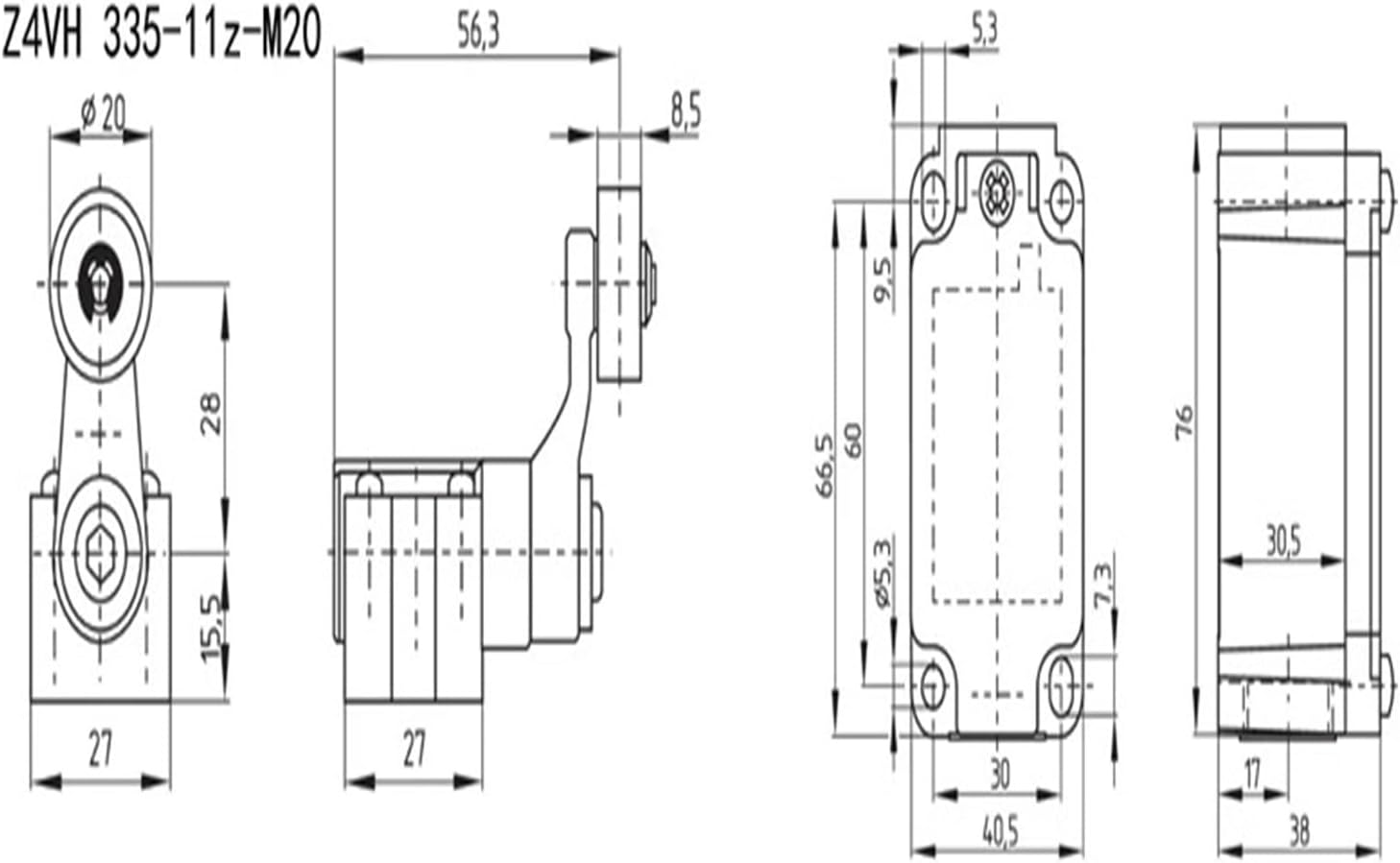 TVH335-01/01z-M20 Z4V7H335-11z TR335-11z-M20 Z4V7H335-11z-M20 TS335-11z-M20 Z4V7H335-11z-2138 Z4V10H335-11z-M20 Limit Switch(Z4V7H 335-11z-2138)