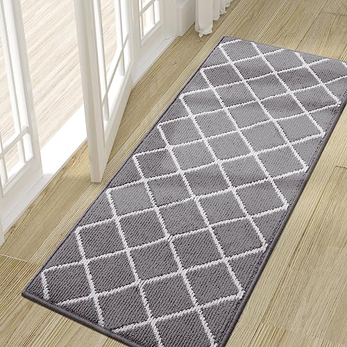 Finchitty Indoor Door Mat, Dirt Resistant Doormat, Grey, 59x20