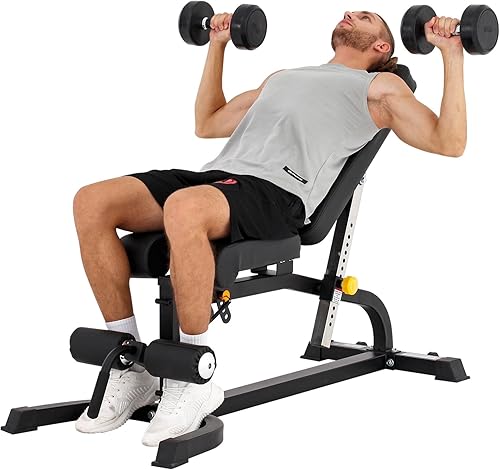 Miniatura 8 de Altas Strength Banco de utilidad ajustable, tres estaciones de entrenamiento en un gimnasio en casa con desarrollador de piernas, accesorio de rizo