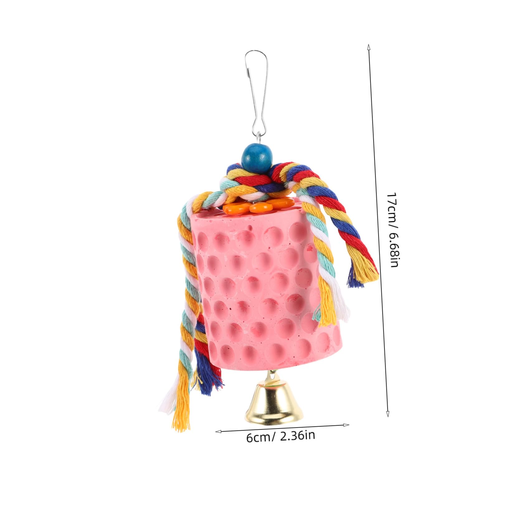 Parliky Parrot Beak Grinding Stone Bird Cage Hanging Toy Bird Chew Toy for Parakeet