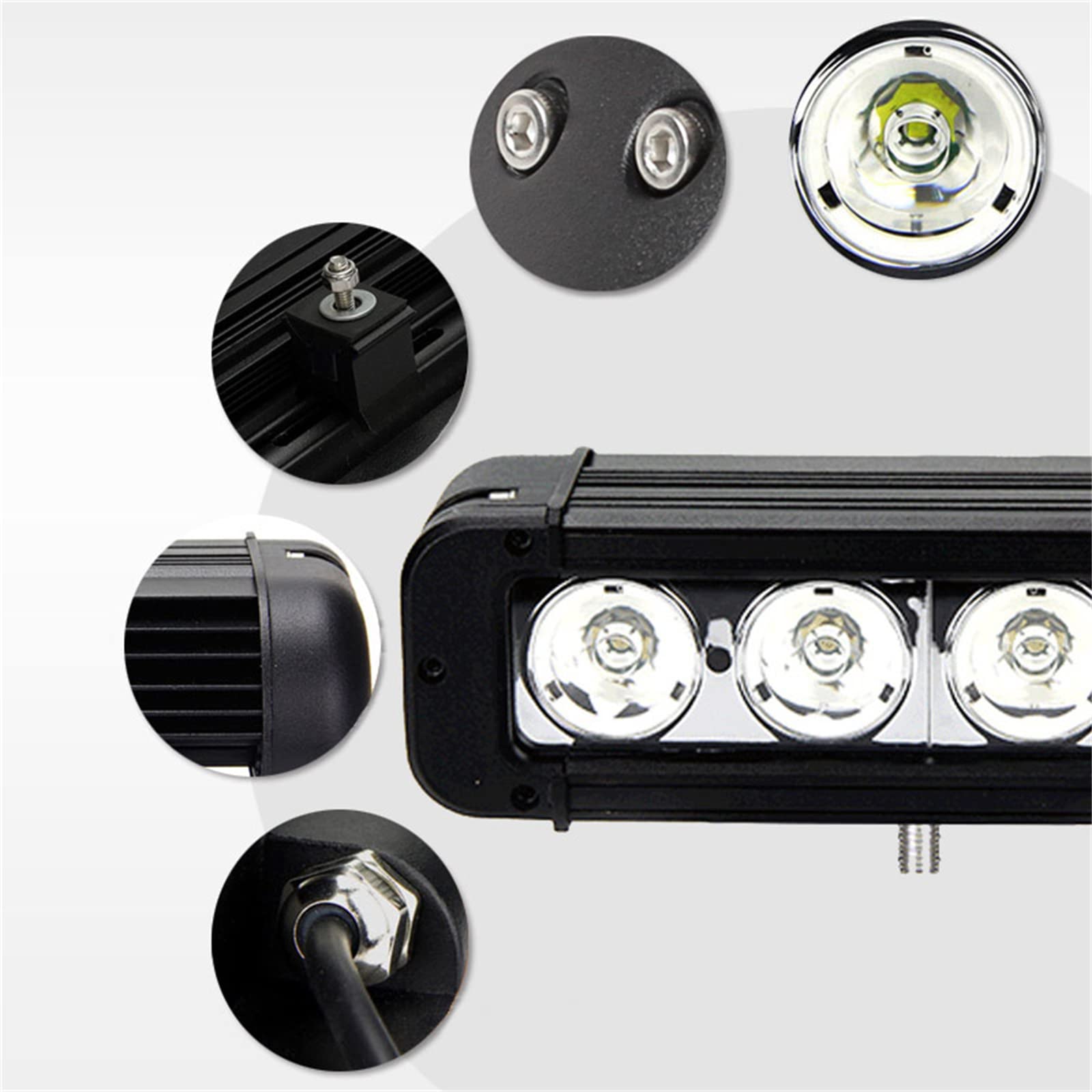 8 '' 40 W 11 '' 60 W Ha Condotto La Luce Da Lavoro Bar Spot Flood Combo Travi Barca Moto Uaz ATV 4X4 Camion Offroad Barra De Led Fendinebbia,40w flood beam