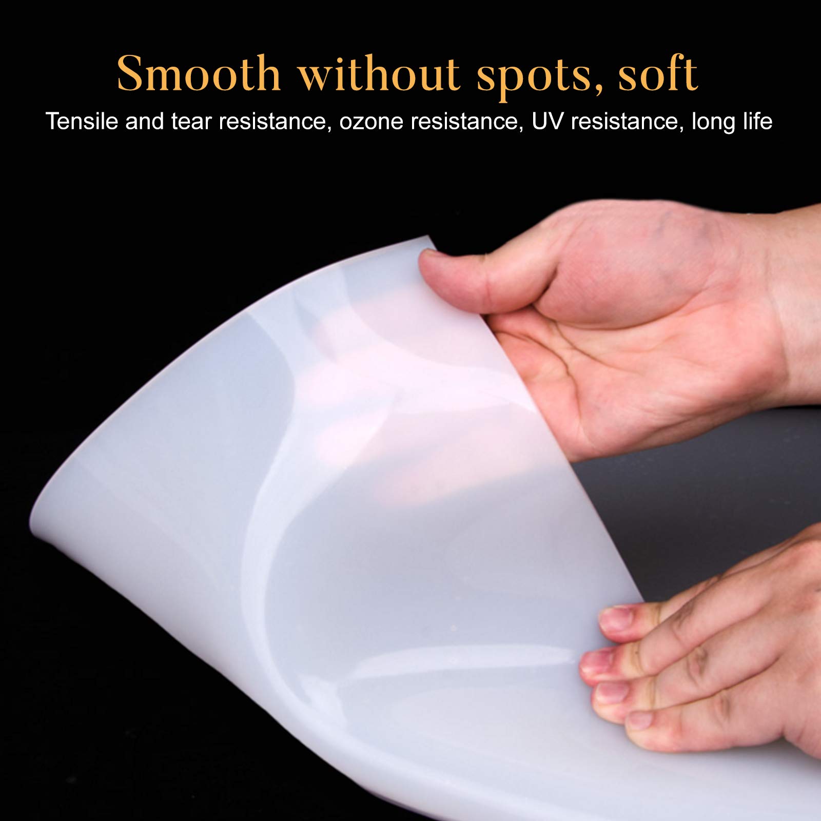 NEZIH Foglio Di Gomma Silicone Bianco – 500x500mm, Spessore 5mm, Resistente Al Calore E Isolante - 5