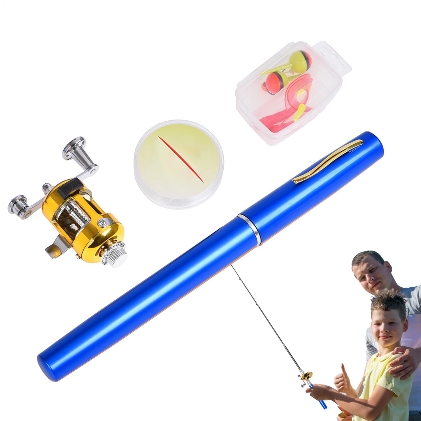 Fishing Rod | Pen Fishing Rod | Pocket Fishing Rod | Fishing Pole | Travel Fishing Rod | Pen Fishing Rods Pocket Fishing Pen Small Fishing Pole For Hikers Friends Family Birthdays