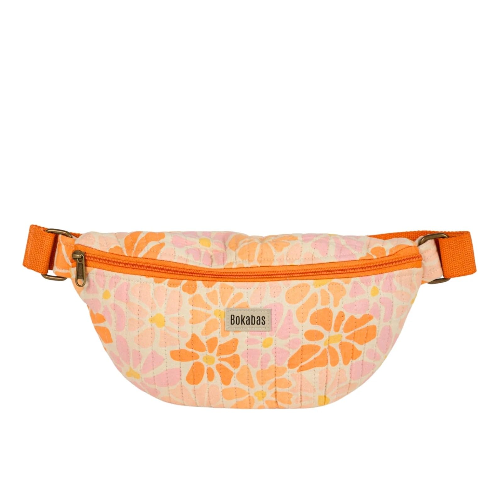 Sac Banane 4,5 L Femme & Homme – Sacoche Bandoulière, Ceinture Sangle Réglable 70-110 cm, Grand Format XL Coton Matelassé, Sport Course Randonnée Voyage, Peachy, 30×15×10 cm