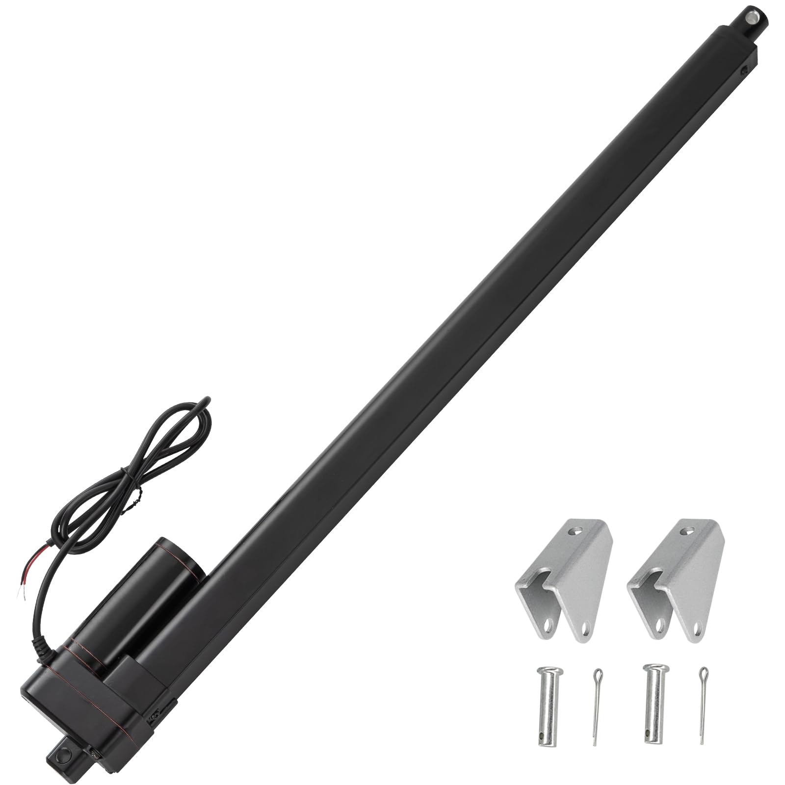 JQDML 24 Inch Stroke Linear Actuator 12V Heavy Duty 440lbs/2000N IP65 Waterproof Electric Actuator Speed 0.31"/sec with Mounting Brackets