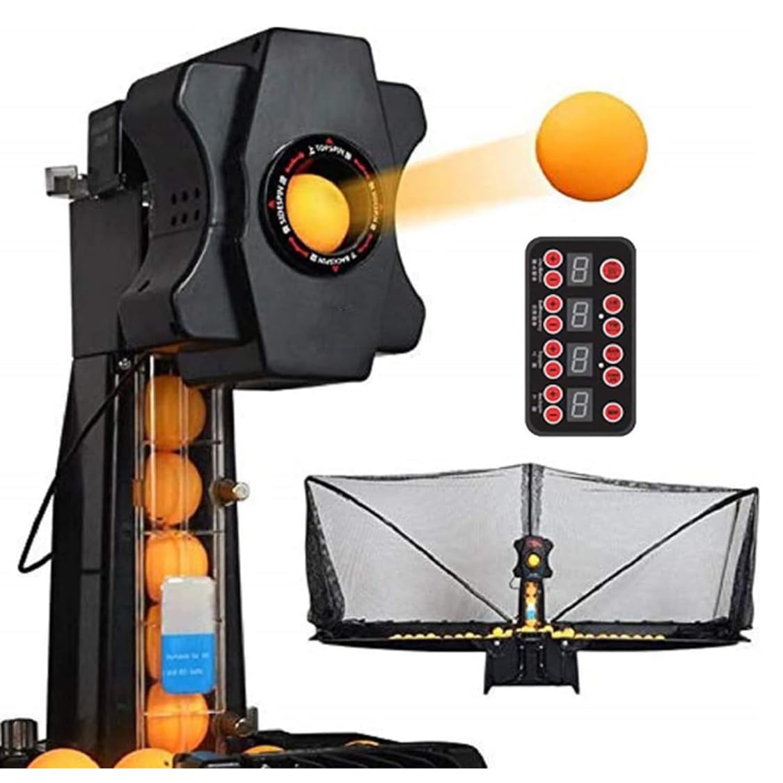 Tischtennisroboter mit Netz und automatischem Ballwerfer für Training