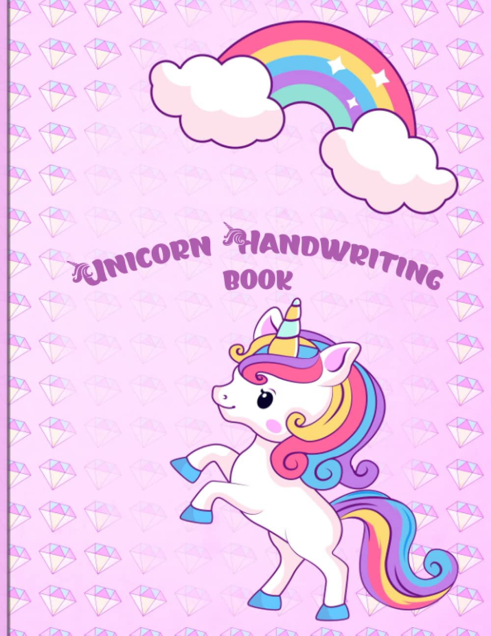 Unicorn Handwriting Book: Make writing fun with this funky pink unicorn exercise book, a full colour interior including pink paper, perfect for any unicorn lover