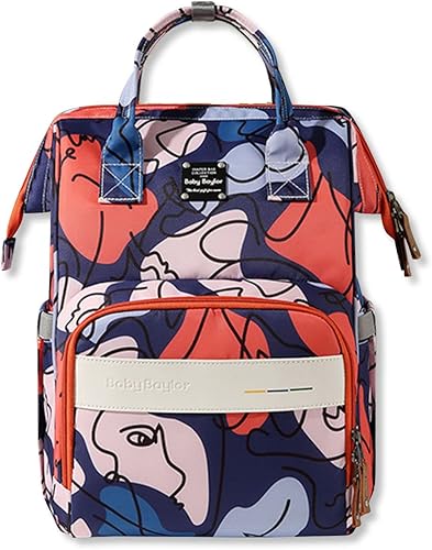 Bolsa de pañales impermeable de gran capacidad Mochila para cambiar pañales Bolsa multifuncional para mamá con correas para cochecito, Azul oscuro,