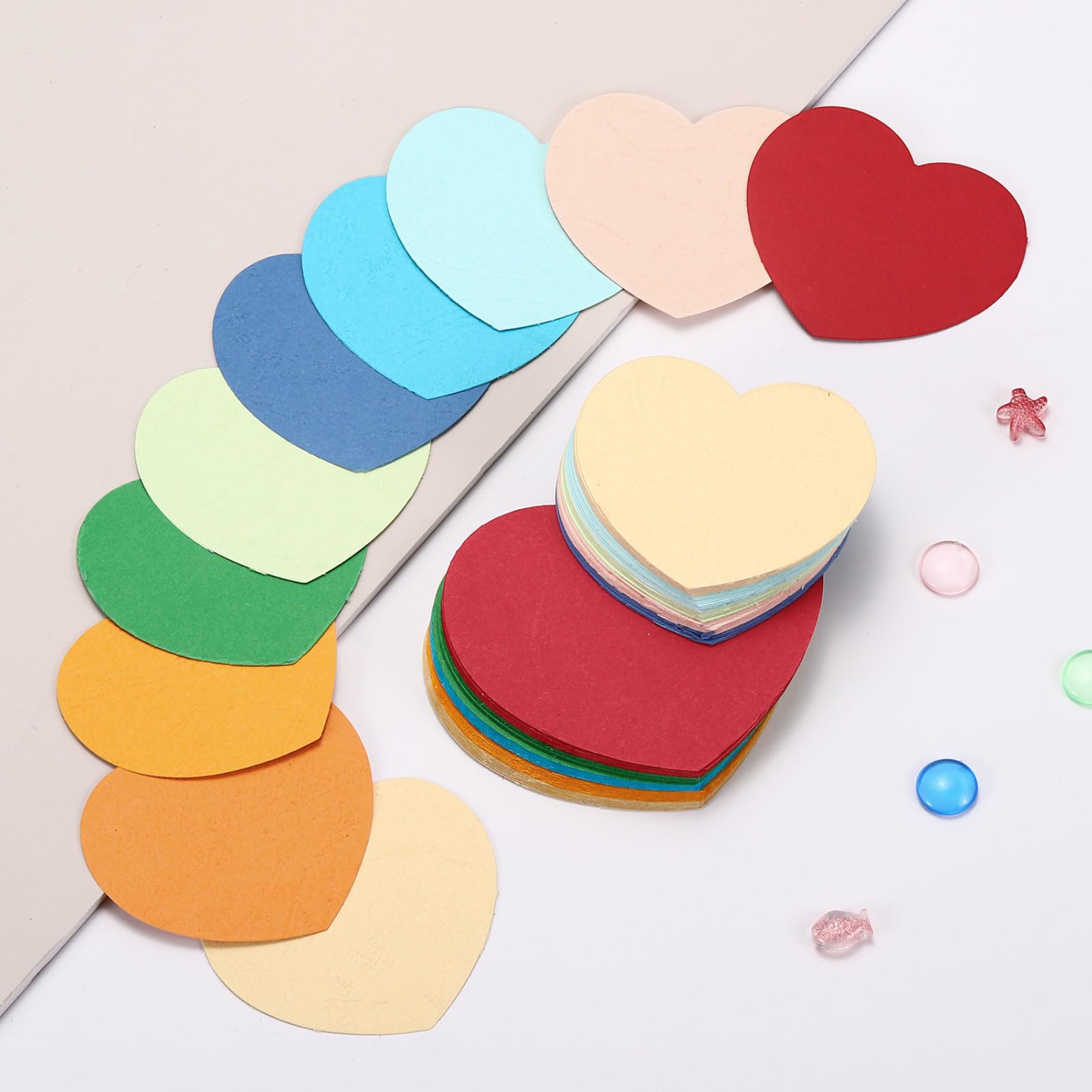 Cartoncini a forma di cuore 6,3 x 7,6 cm per San Valentino progetti artistici decorazioni casa arancione