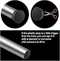 Vista 6 de 36 piezas de 5/16 pulgadas (0.315 in), tapa de extremo redondo, inserción de tubo tipo empotrado, enchufe de panel de poste de tubería