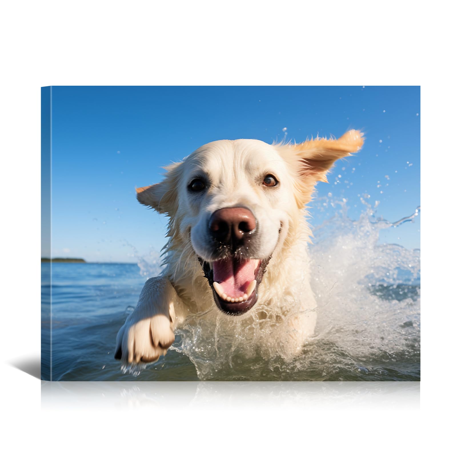 Custom Personalised Photo Prints on Canvas Wall Art for Family Baby Pets Picture Print, Customised Gifts for Women Men Birthday Decor, A1 A2 A3 A4, 50x40cm (20x16in)
