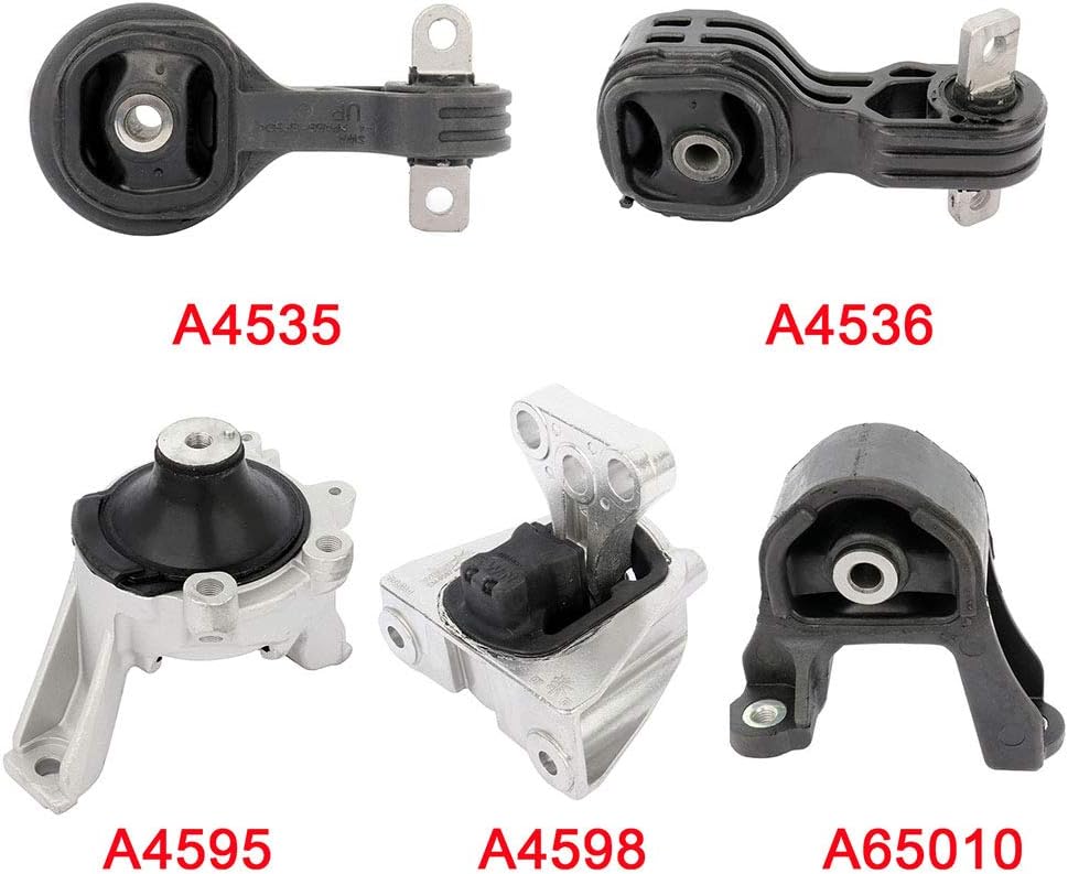 SCITOO Engine Motor Mount Transmission Mount and Torque Strut Mount Set Compatible with 2007-2011 for Honda for CR-V,OE A4535 A4536 A4595 A4598 A65010 A4558