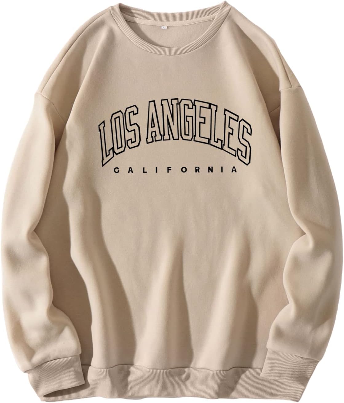 WDIRARA Men's Letter Graphic Round Neck Long Sleeve Sweatshirt Casual Tops