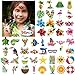 Tatuajes Temporales Para Niños Niñas adultos, Konsait 96pcs Hawaiana Tropical Tatuaje Falso Pegatinas Para Decoración de Fiesta de Verano, Infantiles fiesta de cumpleaños regalo Bolsas Relleno