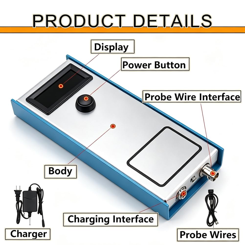 AVSMGP Mesureur D'épaisseur Lard Dorsal pour Bétail avec Indicateur LED
