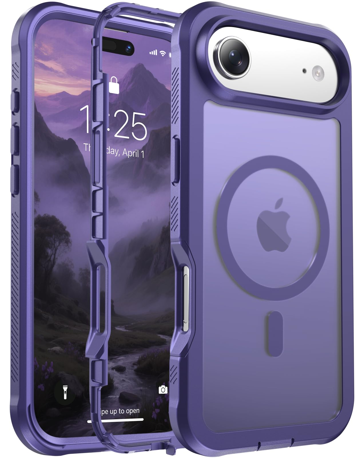 jaroco Magnetic for iPhone Air Case Heavy Duty Protection Dark Purple