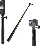 TELESIN 35" Extension Selfie Stick pour GoPro, Poignée de bâton Vlog Selfie Portable Monopod Pole pour GoPro Héros 13 12 11 10/Insta360/DJI Osmo 360 Décision 5 Pocket/AKASO pour les accessoires de caméra d'action de voyage