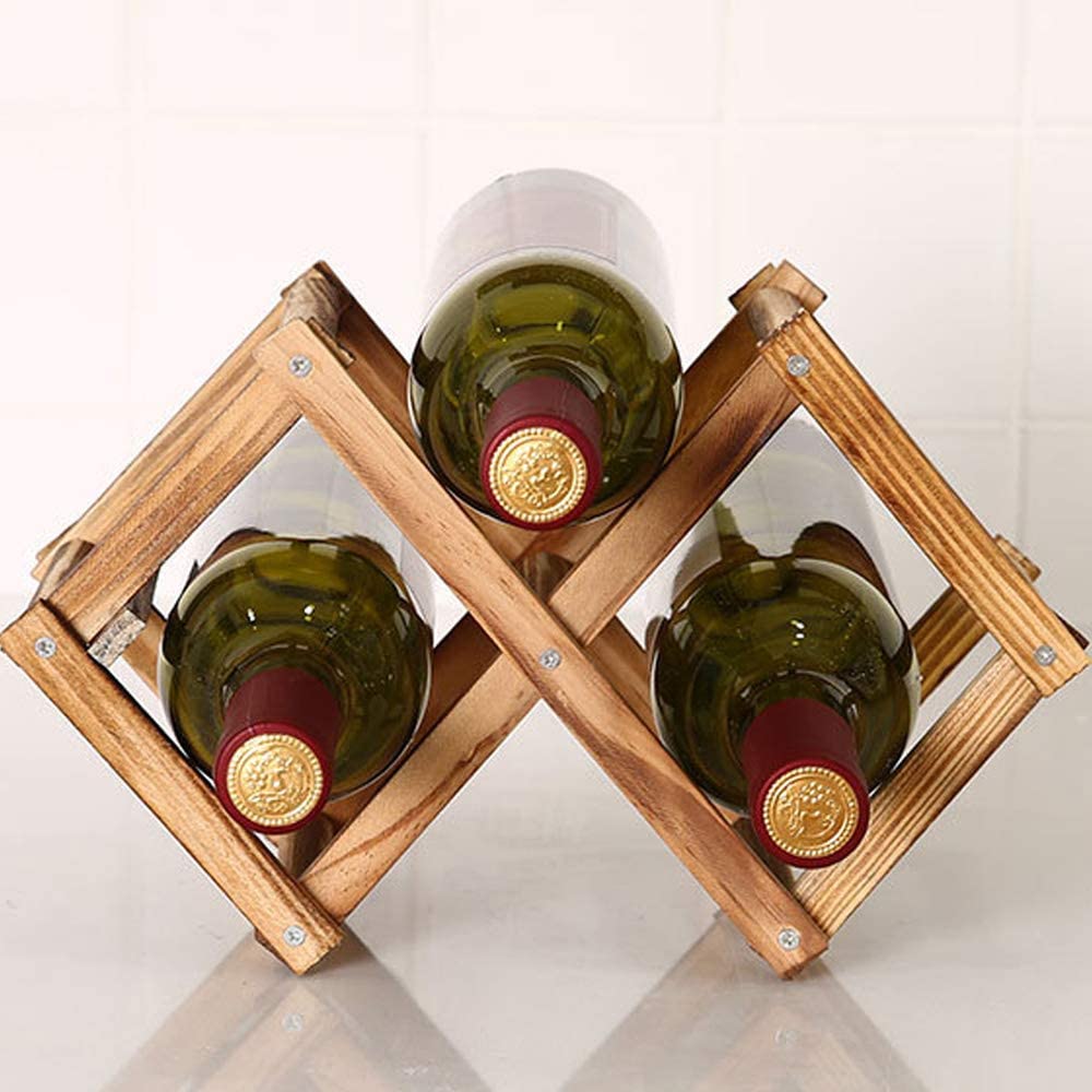 Portabottiglie di Vino Portabottiglie 3 livelli di vino in legno massello può contenere 12 bottiglia del vino del vino bottiglia del vino della bottiglia di stoccaggio della barra del display del disp