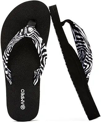 Ampeo Women's Arch Support Flip Flops Comfortable Casual Summer Beach Thong Sandals