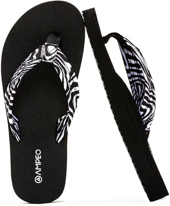 Ampeo Women's Arch Support Flip Flops Comfortable Casual Summer Beach Thong Sandals