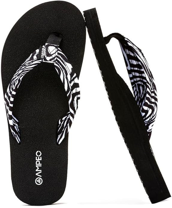 Ampeo Women's Arch Support Flip Flops Comfortable Casual Summer Beach Thong Sandals