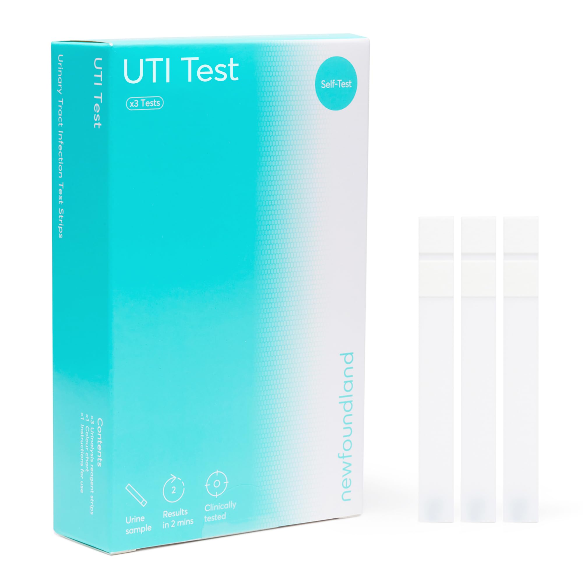 Newfoundland Urinary Tract Infection at Home Self-Test | UTI Test 3 | Tests per Kit | 96% Accuracy | 10 Minute Results | CE Self-Test FDA