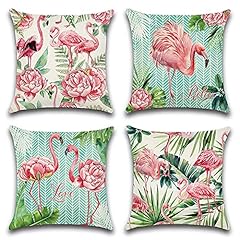 Flamingo and Pink Flowers