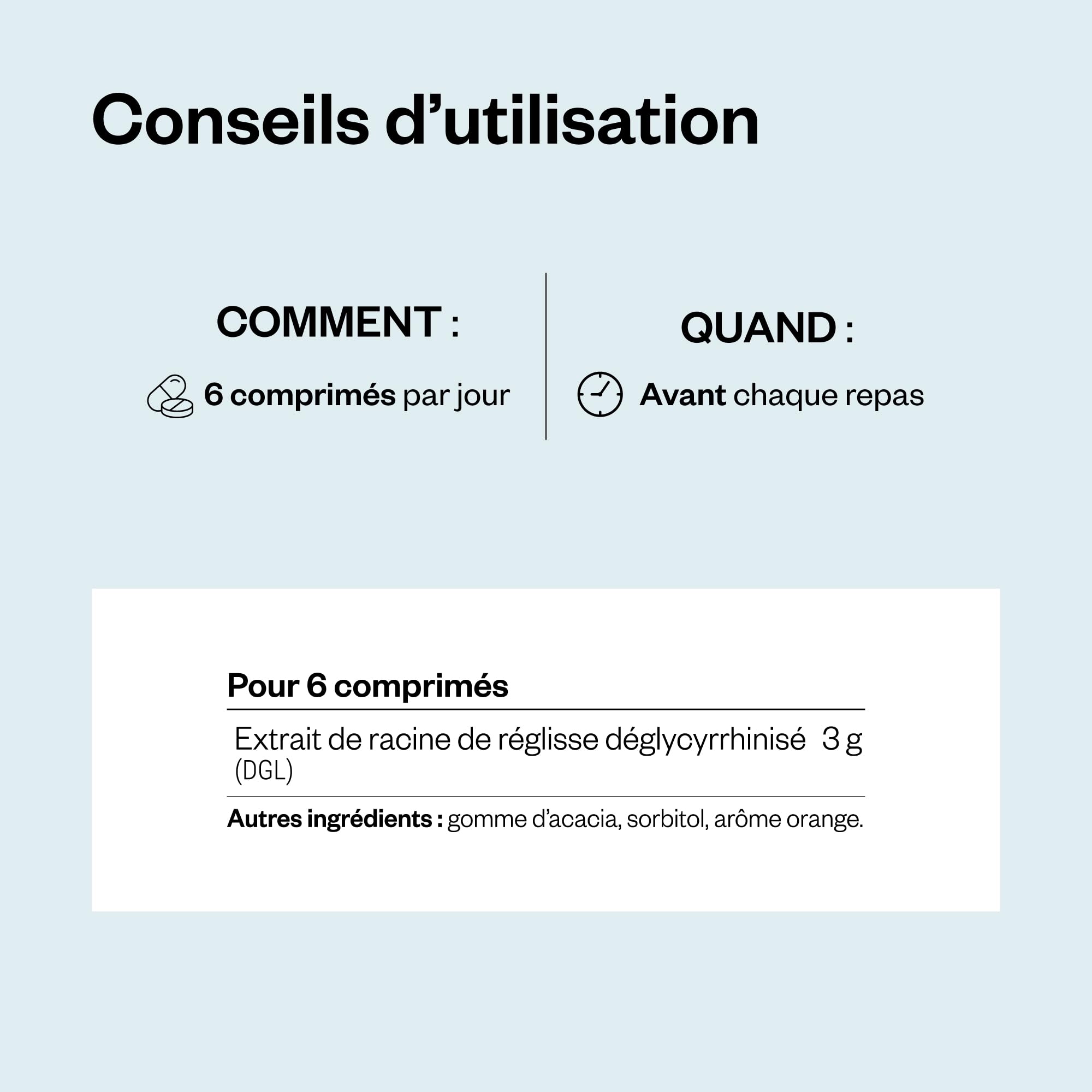 DGL 500 - Extrait de Racine de Réglisse - Reflux Gastro-Intestinal - Contribue à Réduire les Reflux Acides, Douleurs Gastriques, Nausées - Comprimés à mâcher - Vegan - Sans Gluten - Supersmart