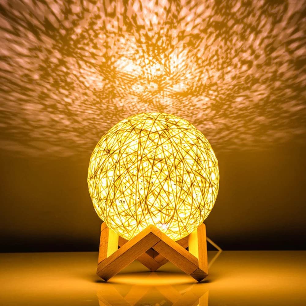 Whitecloud TRANSFORMING HOMES® 3D USB Acrylic Night Light LED Table Desk Bedroom Decor Gift Warm Table Lamp for Bedroom Living Room (Rattan Ball) (B0B6W4QVBK) Amazon Price History, Amazon Price Tracker