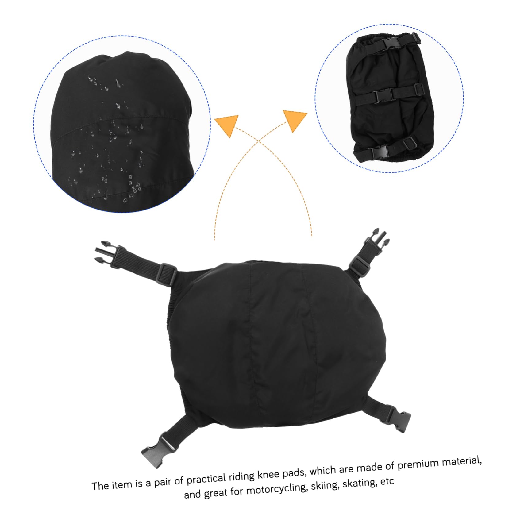 VANZACK Adjustable Full Polyester Knee Sleeve Warm Kneecap for Men Women Motorcycle Safety Pads