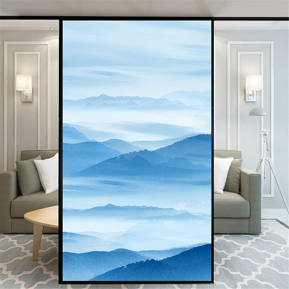 Pellicola per finestra privacy non adesiva satinata statica si aggrappano casa ufficio vista mare adesivi decorativi in vetro rivestimenti per porte 60 x 120 cm