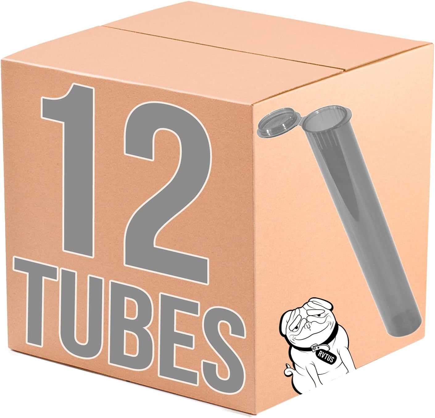 RVTUS 12 Pack Tubes 109 MM, Squeeze Top, Child Proof